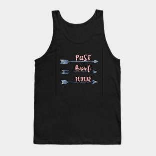 Past, Present, Future Typography Design- Patterned Tank Top